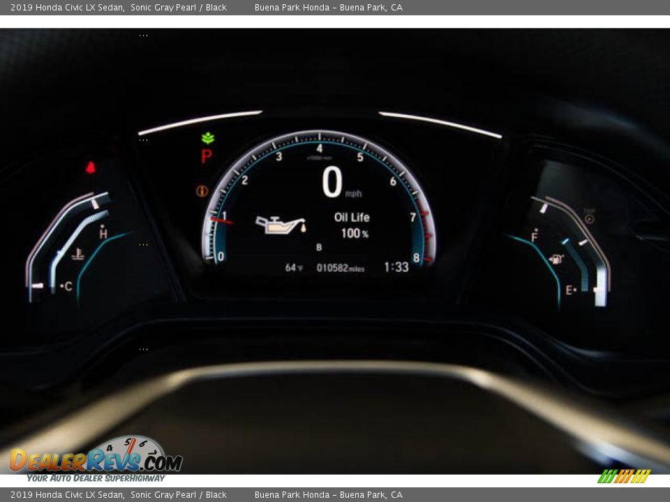 2019 Honda Civic LX Sedan Sonic Gray Pearl / Black Photo #28