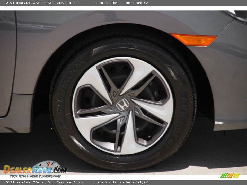 2019 Honda Civic LX Sedan Sonic Gray Pearl / Black Photo #36