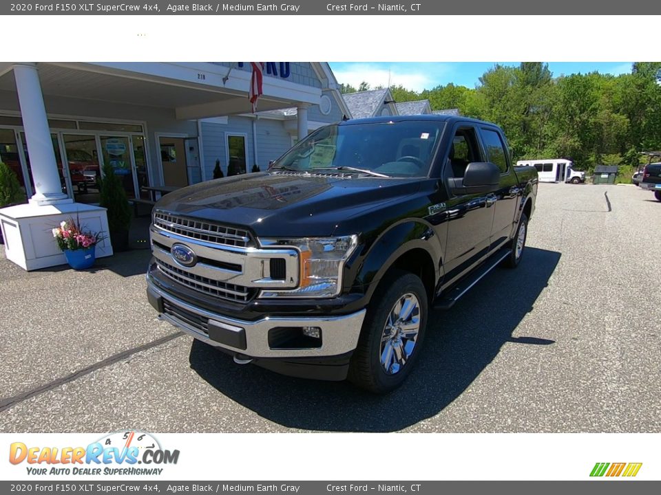 2020 Ford F150 XLT SuperCrew 4x4 Agate Black / Medium Earth Gray Photo #3