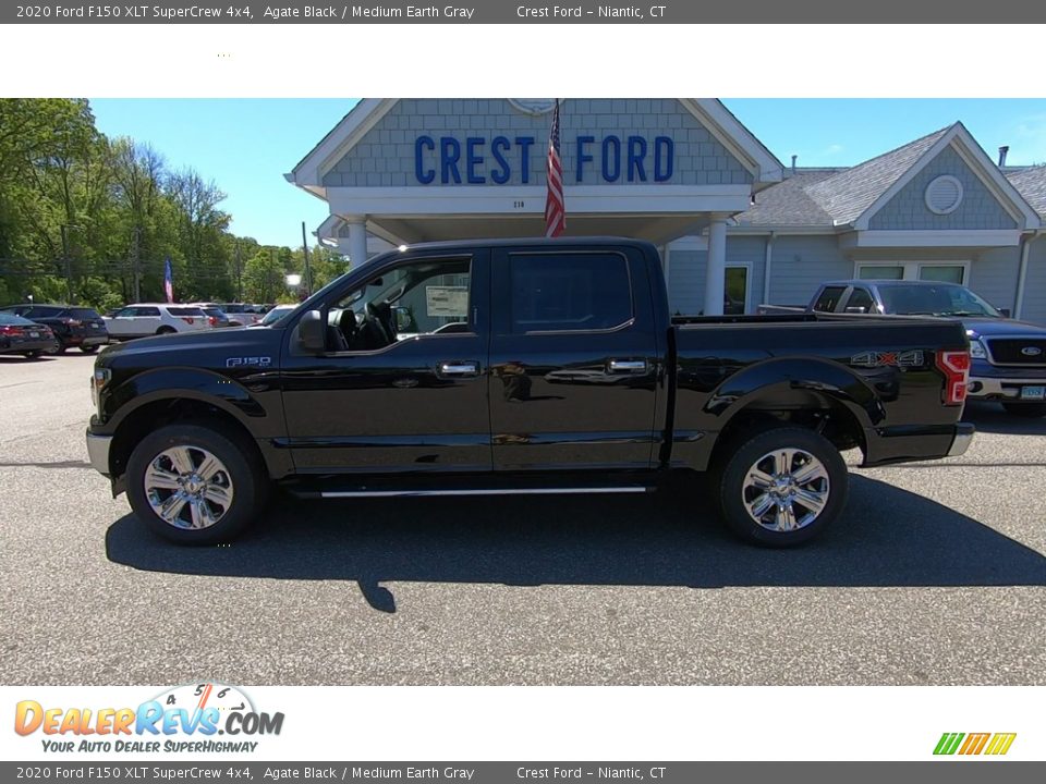2020 Ford F150 XLT SuperCrew 4x4 Agate Black / Medium Earth Gray Photo #4