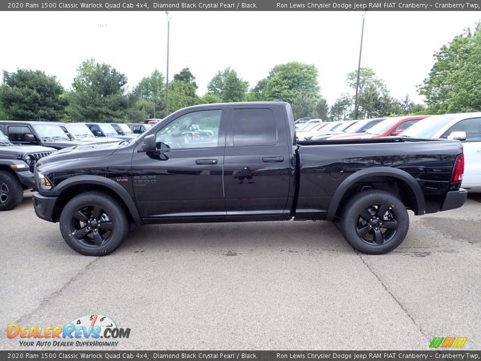 2020 Ram 1500 Classic Warlock Quad Cab 4x4 Diamond Black Crystal Pearl / Black Photo #3