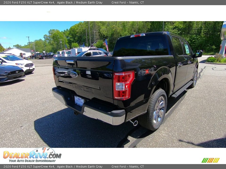 2020 Ford F150 XLT SuperCrew 4x4 Agate Black / Medium Earth Gray Photo #7