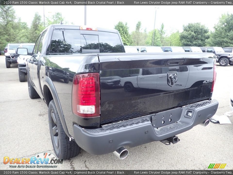 2020 Ram 1500 Classic Warlock Quad Cab 4x4 Diamond Black Crystal Pearl / Black Photo #4