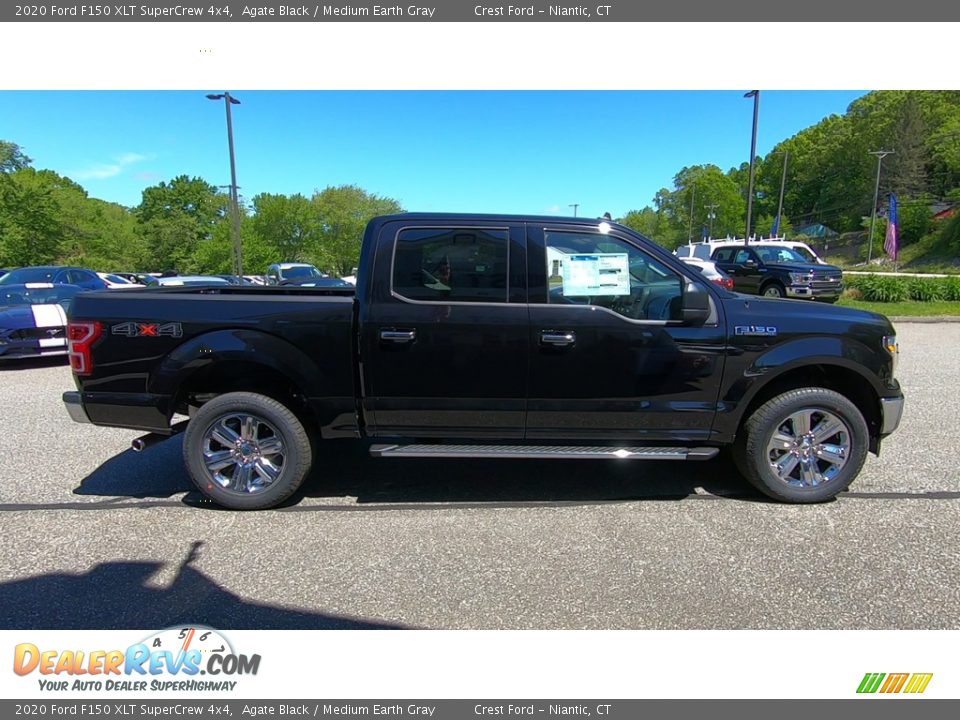 2020 Ford F150 XLT SuperCrew 4x4 Agate Black / Medium Earth Gray Photo #8