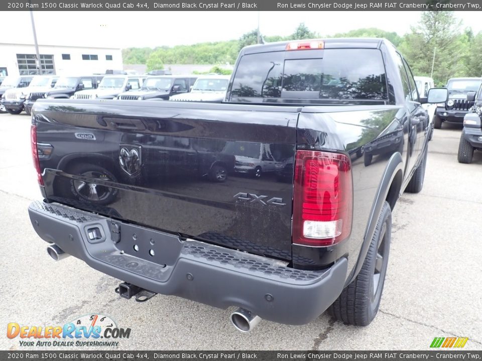 2020 Ram 1500 Classic Warlock Quad Cab 4x4 Diamond Black Crystal Pearl / Black Photo #6