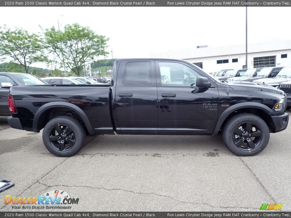2020 Ram 1500 Classic Warlock Quad Cab 4x4 Diamond Black Crystal Pearl / Black Photo #7