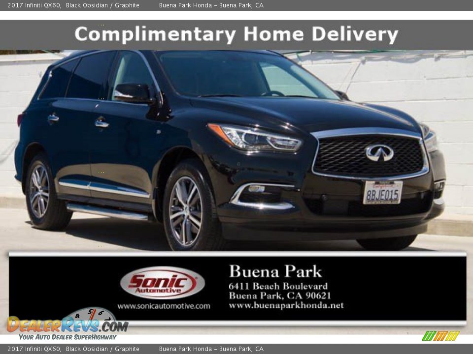 2017 Infiniti QX60 Black Obsidian / Graphite Photo #1