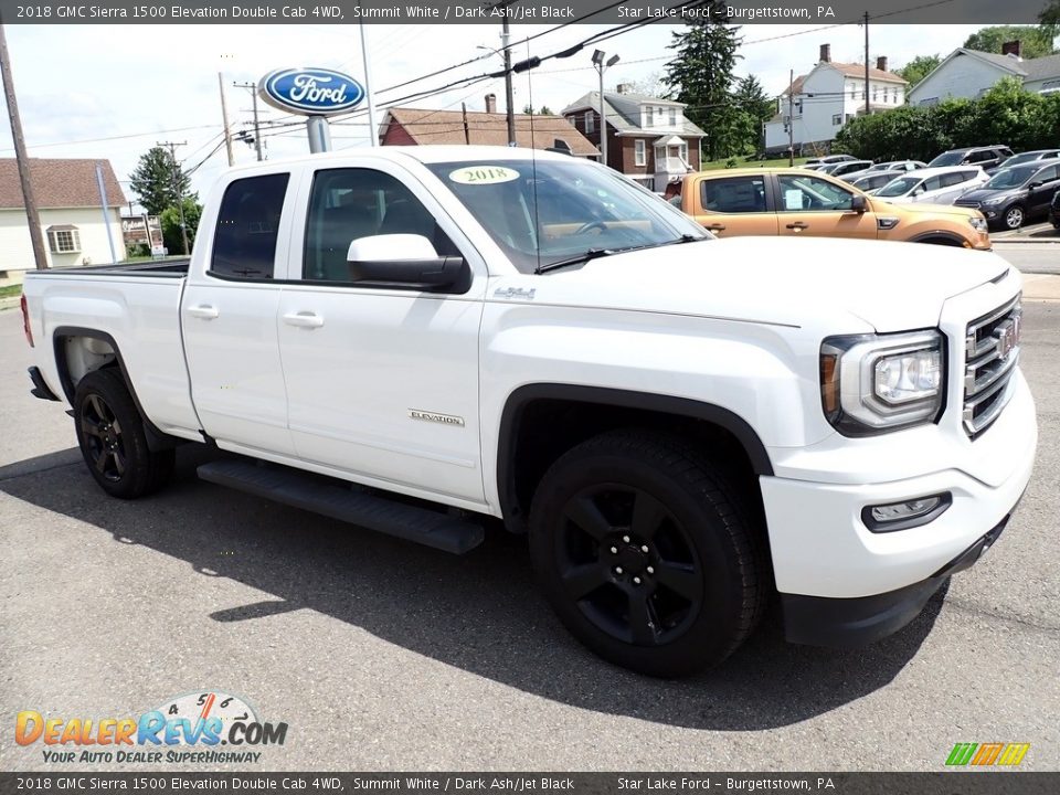 2018 GMC Sierra 1500 Elevation Double Cab 4WD Summit White / Dark Ash/Jet Black Photo #8