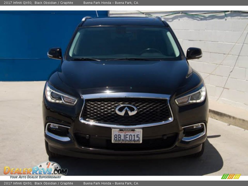 2017 Infiniti QX60 Black Obsidian / Graphite Photo #7