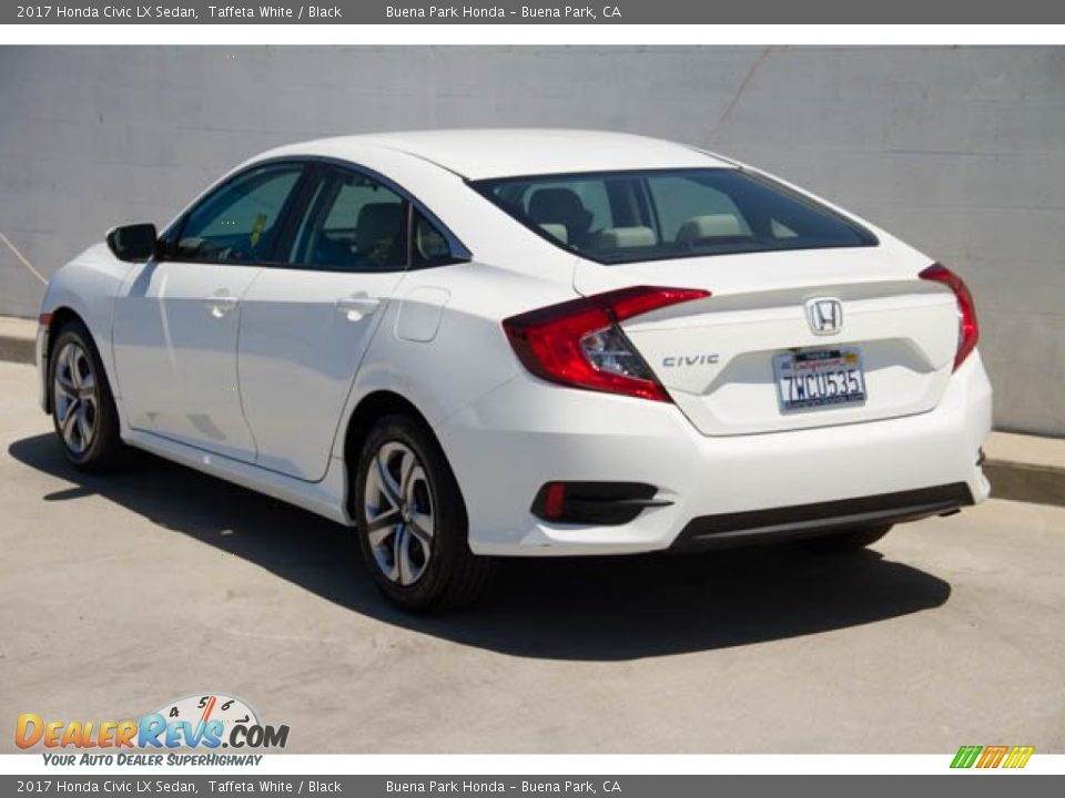 2017 Honda Civic LX Sedan Taffeta White / Black Photo #2