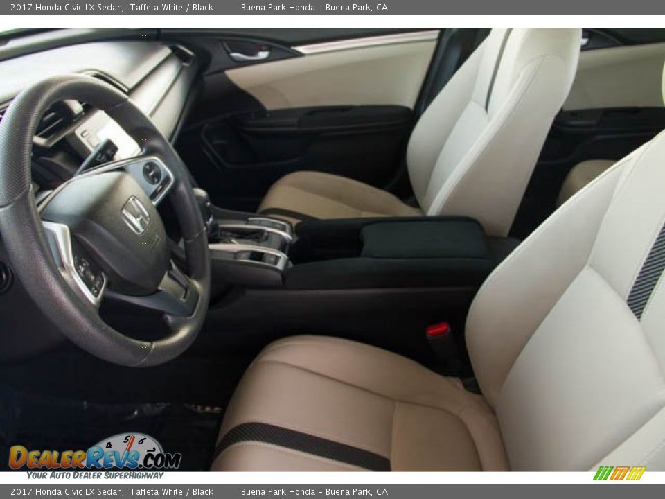 2017 Honda Civic LX Sedan Taffeta White / Black Photo #3