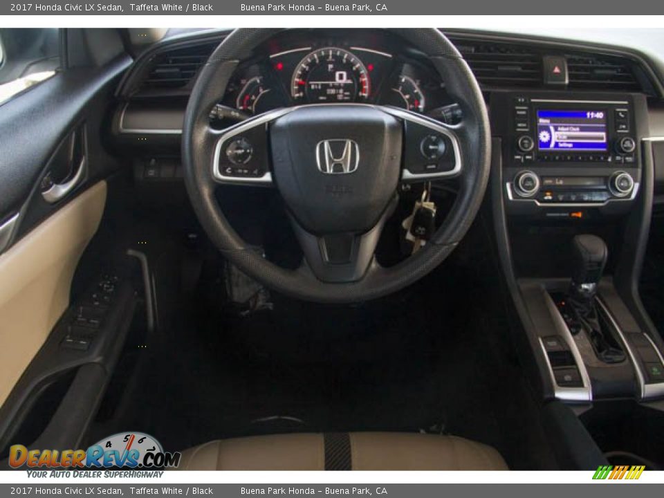 2017 Honda Civic LX Sedan Taffeta White / Black Photo #5