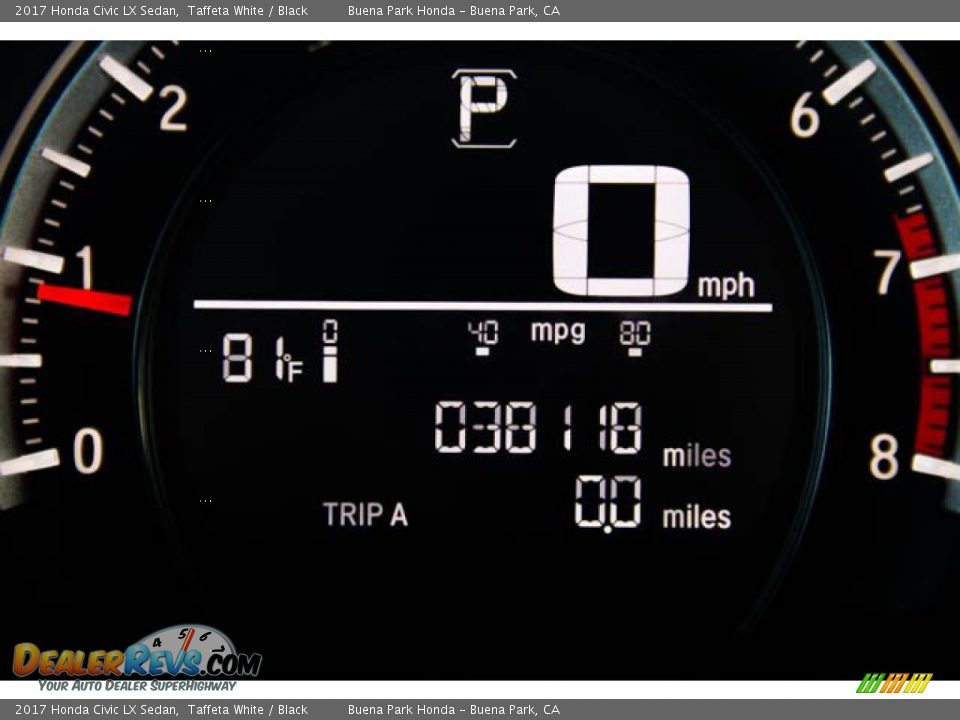 2017 Honda Civic LX Sedan Taffeta White / Black Photo #6