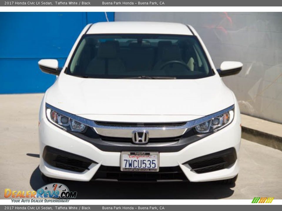 2017 Honda Civic LX Sedan Taffeta White / Black Photo #7