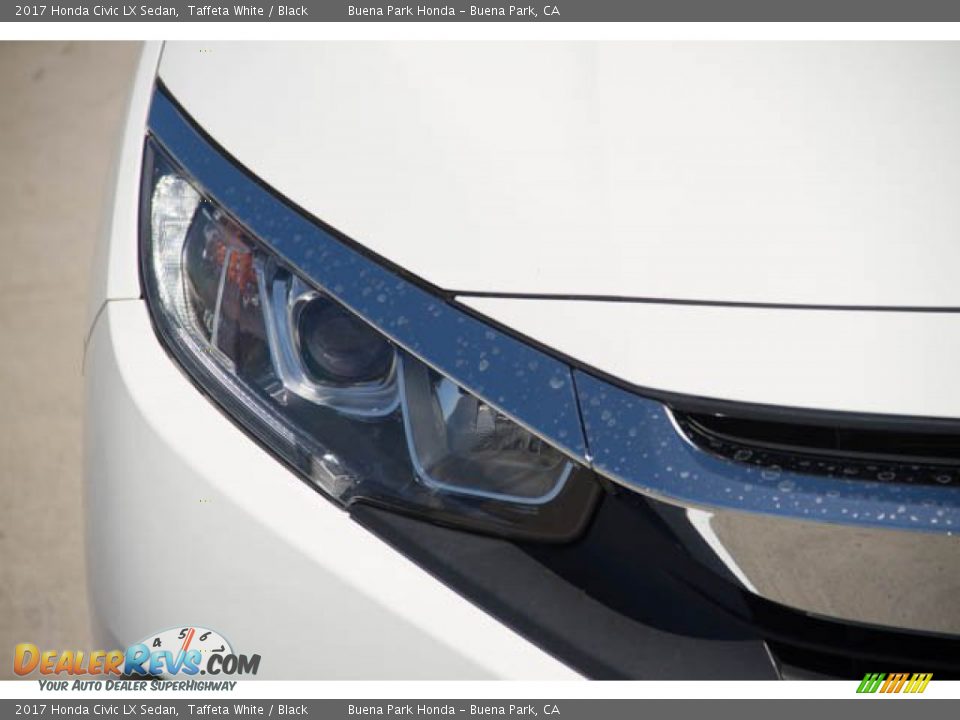 2017 Honda Civic LX Sedan Taffeta White / Black Photo #8
