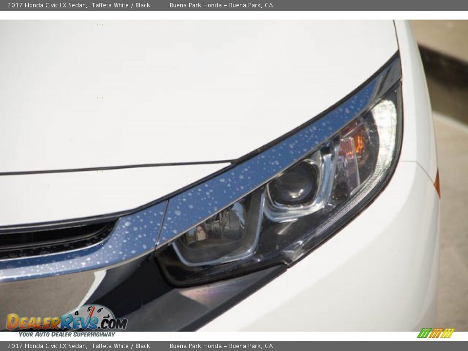 2017 Honda Civic LX Sedan Taffeta White / Black Photo #9