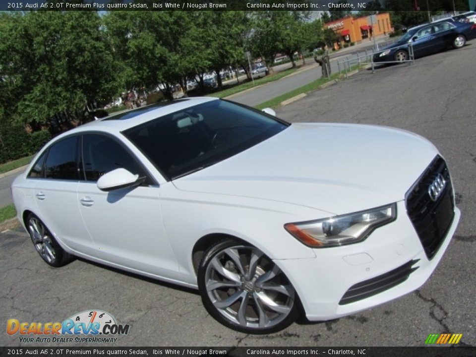 2015 Audi A6 2.0T Premium Plus quattro Sedan Ibis White / Nougat Brown Photo #3