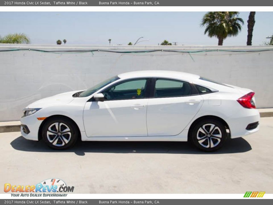 2017 Honda Civic LX Sedan Taffeta White / Black Photo #10