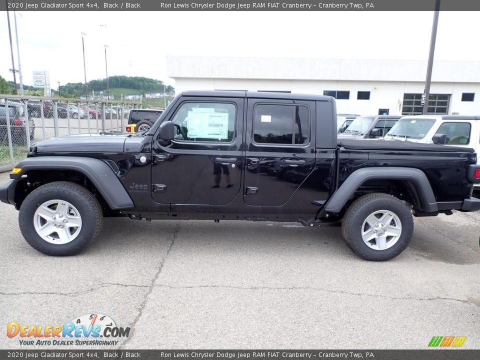 2020 Jeep Gladiator Sport 4x4 Black / Black Photo #3