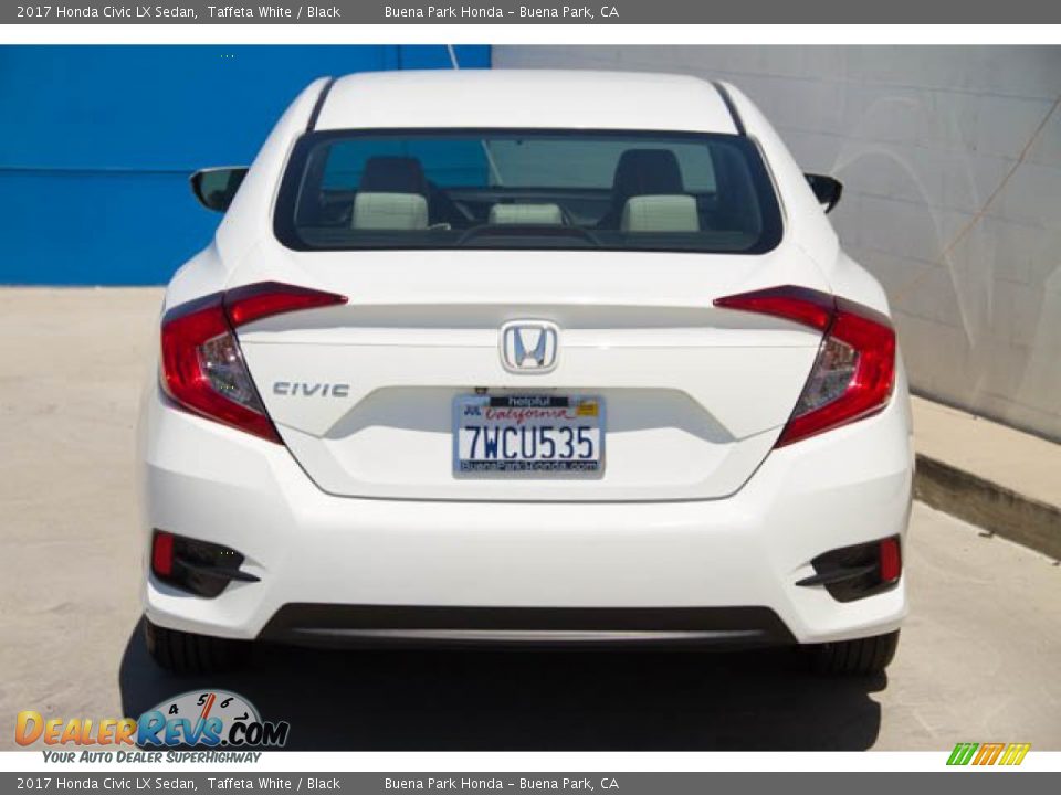 2017 Honda Civic LX Sedan Taffeta White / Black Photo #11