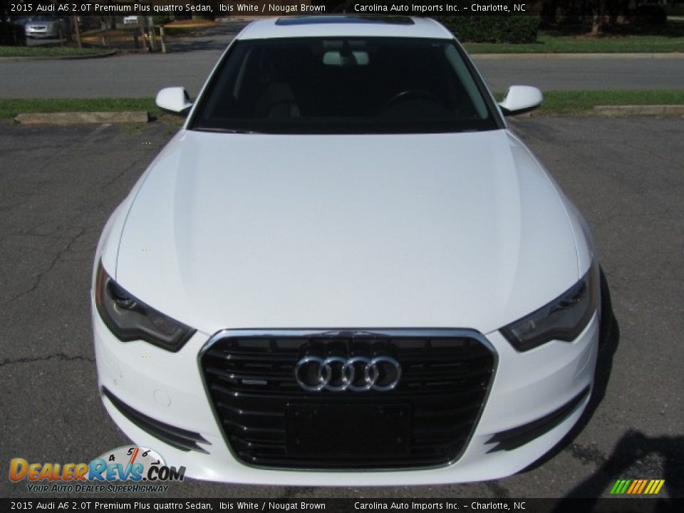 2015 Audi A6 2.0T Premium Plus quattro Sedan Ibis White / Nougat Brown Photo #5