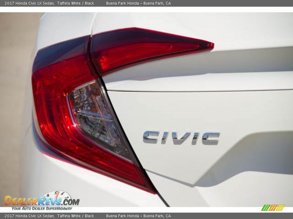 2017 Honda Civic LX Sedan Taffeta White / Black Photo #12