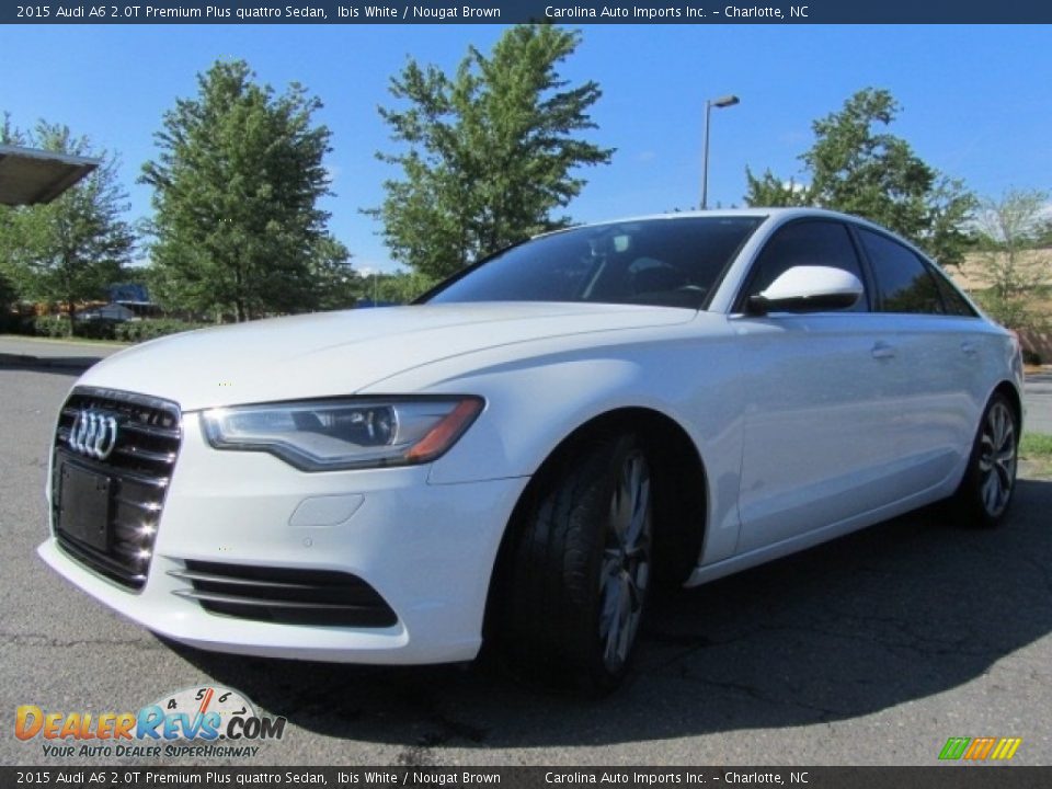 2015 Audi A6 2.0T Premium Plus quattro Sedan Ibis White / Nougat Brown Photo #6