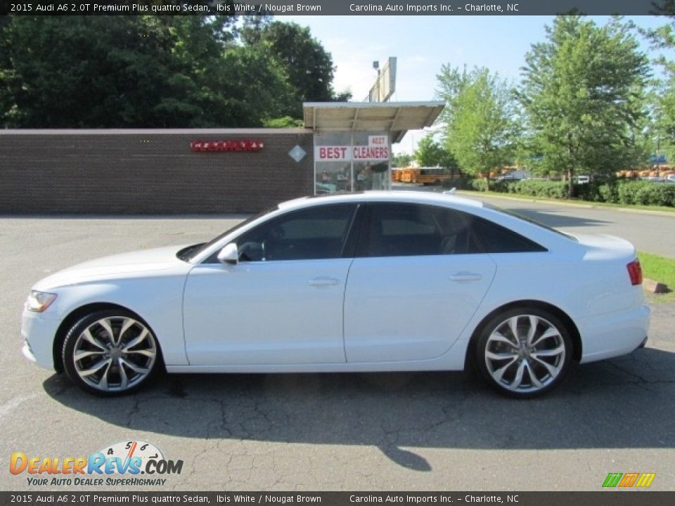 2015 Audi A6 2.0T Premium Plus quattro Sedan Ibis White / Nougat Brown Photo #7