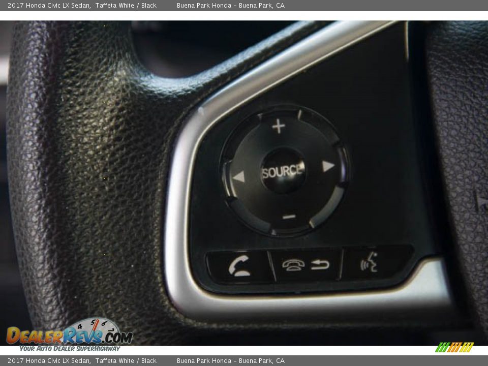 2017 Honda Civic LX Sedan Taffeta White / Black Photo #16
