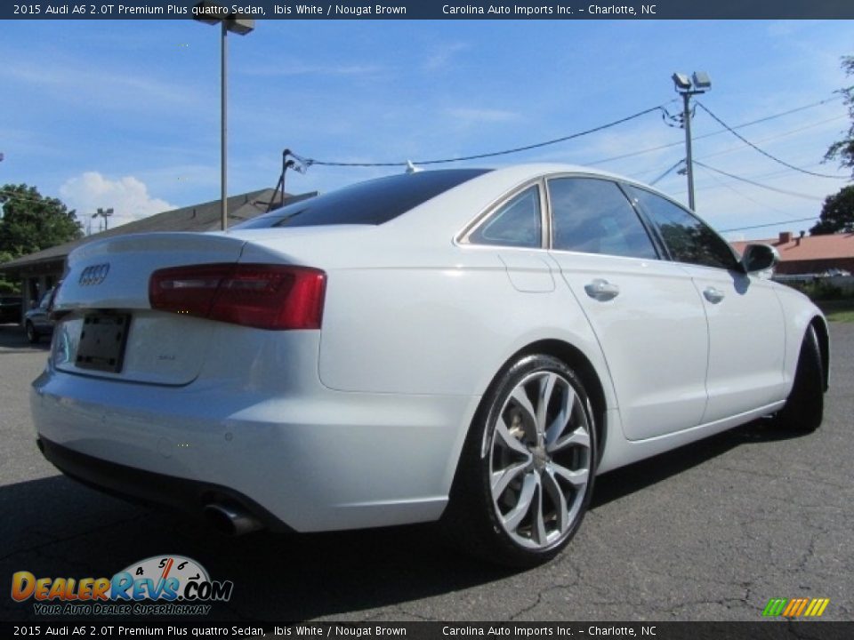 2015 Audi A6 2.0T Premium Plus quattro Sedan Ibis White / Nougat Brown Photo #10