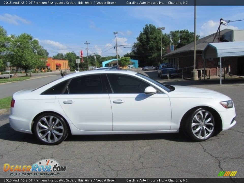 2015 Audi A6 2.0T Premium Plus quattro Sedan Ibis White / Nougat Brown Photo #11