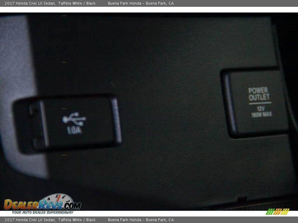 2017 Honda Civic LX Sedan Taffeta White / Black Photo #18