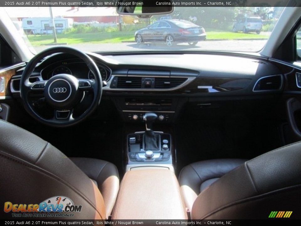 2015 Audi A6 2.0T Premium Plus quattro Sedan Ibis White / Nougat Brown Photo #13