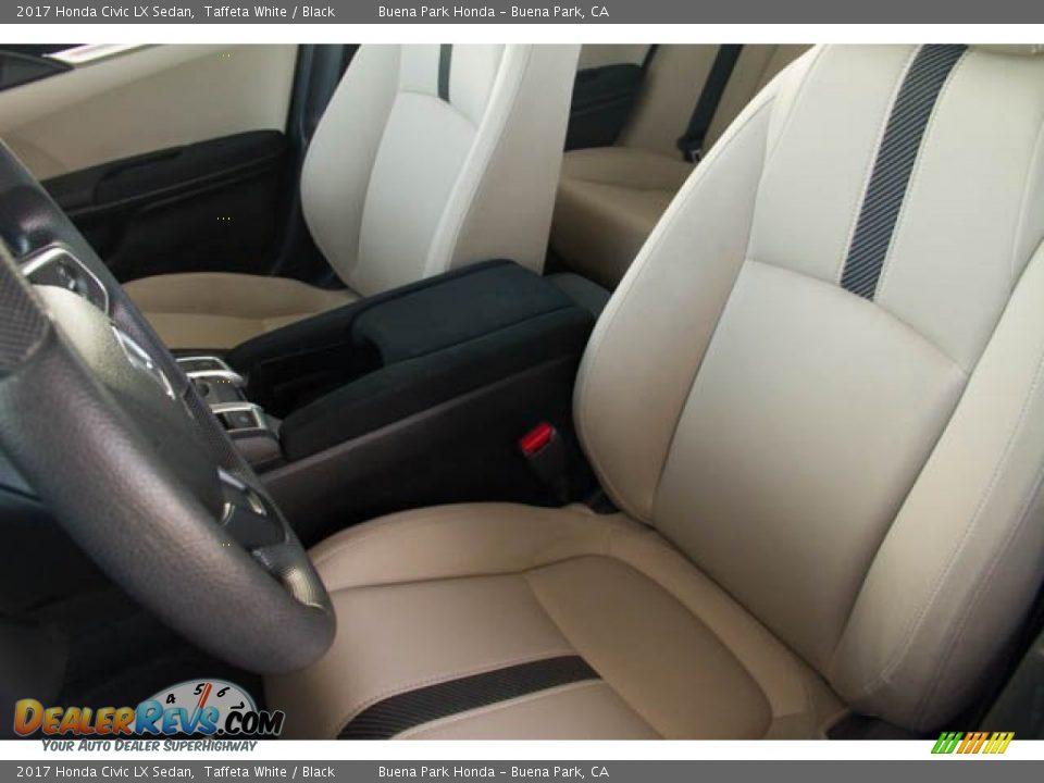 2017 Honda Civic LX Sedan Taffeta White / Black Photo #19