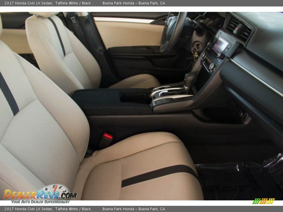 2017 Honda Civic LX Sedan Taffeta White / Black Photo #24