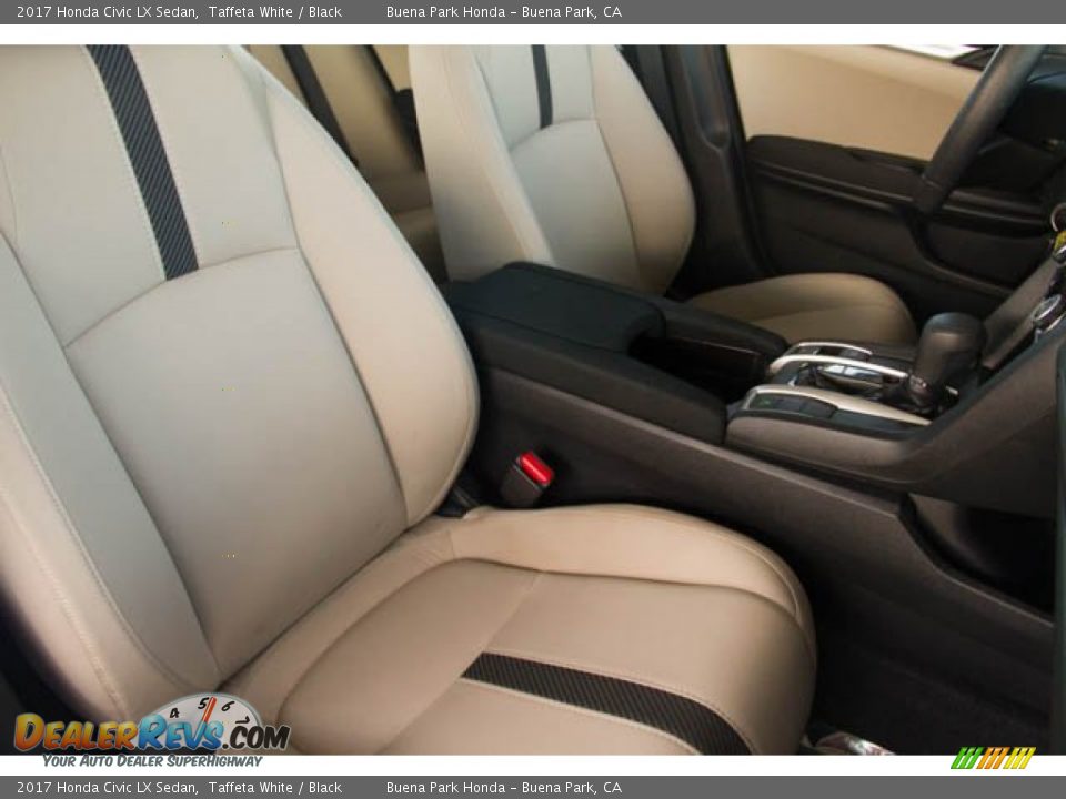 2017 Honda Civic LX Sedan Taffeta White / Black Photo #25