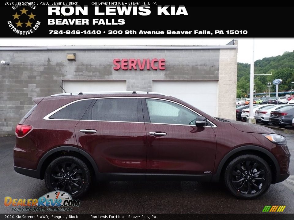 2020 Kia Sorento S AWD Sangria / Black Photo #1