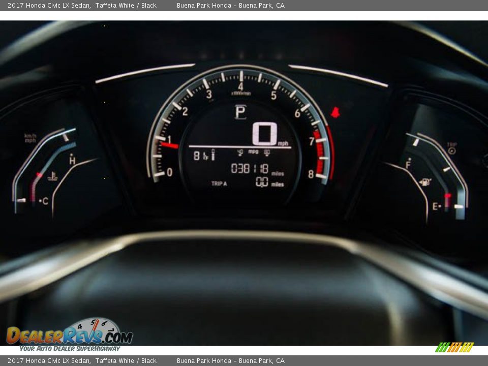 2017 Honda Civic LX Sedan Taffeta White / Black Photo #28