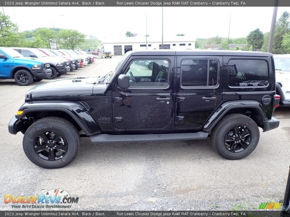 2020 Jeep Wrangler Unlimited Sahara 4x4 Black / Black Photo #2