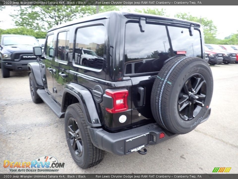 2020 Jeep Wrangler Unlimited Sahara 4x4 Black / Black Photo #3