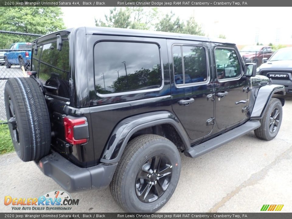 2020 Jeep Wrangler Unlimited Sahara 4x4 Black / Black Photo #5