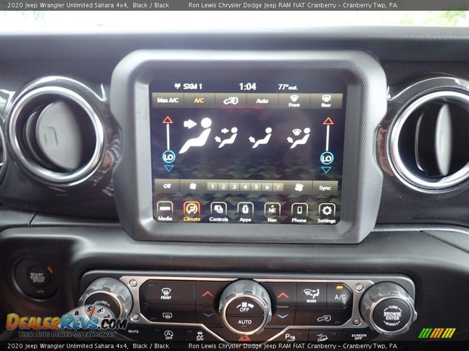 2020 Jeep Wrangler Unlimited Sahara 4x4 Black / Black Photo #15
