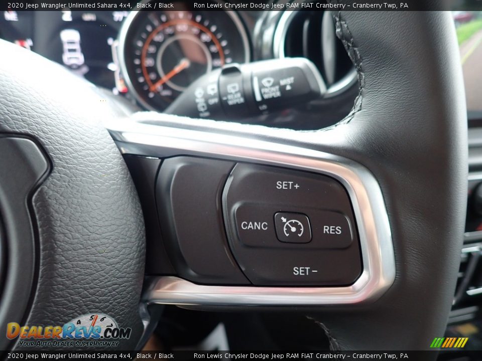 2020 Jeep Wrangler Unlimited Sahara 4x4 Black / Black Photo #17