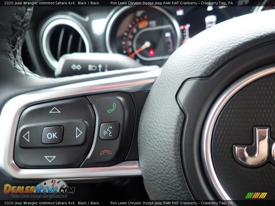 2020 Jeep Wrangler Unlimited Sahara 4x4 Black / Black Photo #18