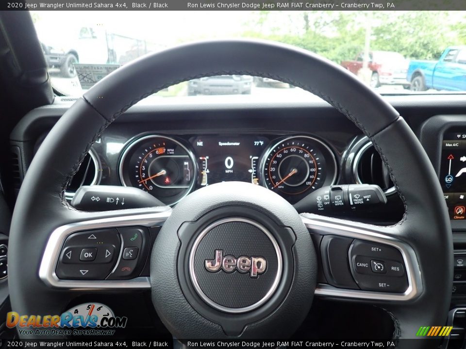 2020 Jeep Wrangler Unlimited Sahara 4x4 Black / Black Photo #19
