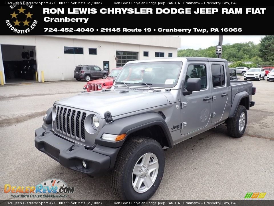 2020 Jeep Gladiator Sport 4x4 Billet Silver Metallic / Black Photo #1