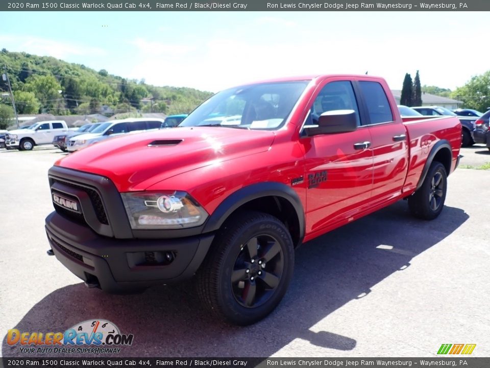 2020 Ram 1500 Classic Warlock Quad Cab 4x4 Flame Red / Black/Diesel Gray Photo #1