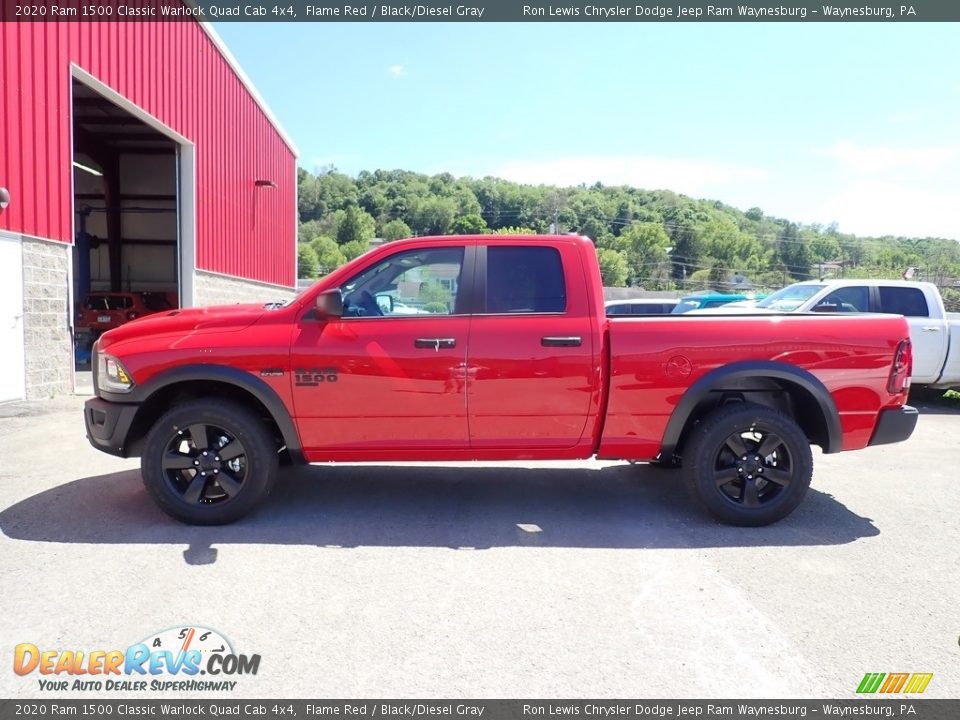2020 Ram 1500 Classic Warlock Quad Cab 4x4 Flame Red / Black/Diesel Gray Photo #3