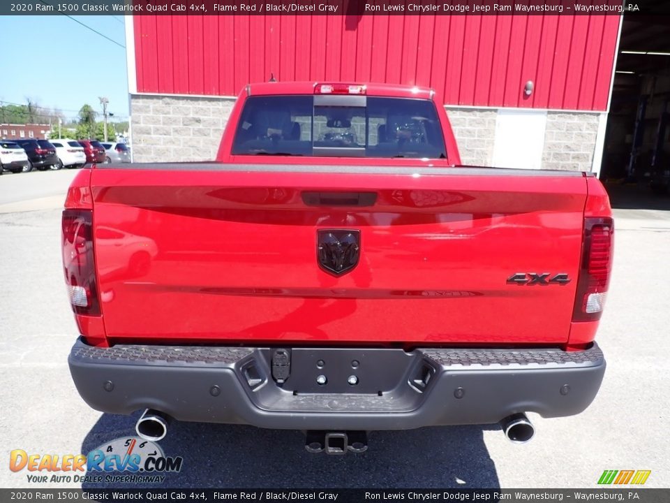 2020 Ram 1500 Classic Warlock Quad Cab 4x4 Flame Red / Black/Diesel Gray Photo #5