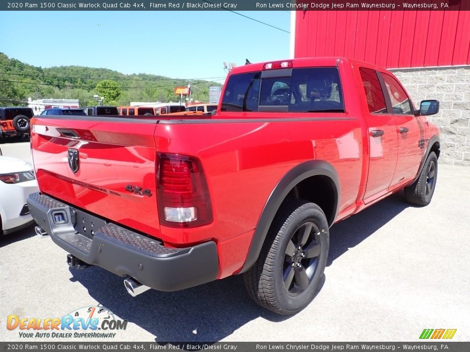 2020 Ram 1500 Classic Warlock Quad Cab 4x4 Flame Red / Black/Diesel Gray Photo #6